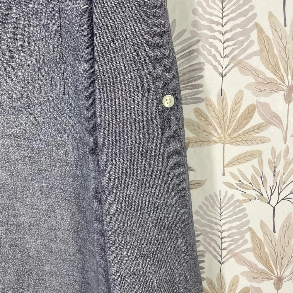 Banana Republic Men's Linen Blend Button Down Shirt Slim Fit Navy Combo Size L
